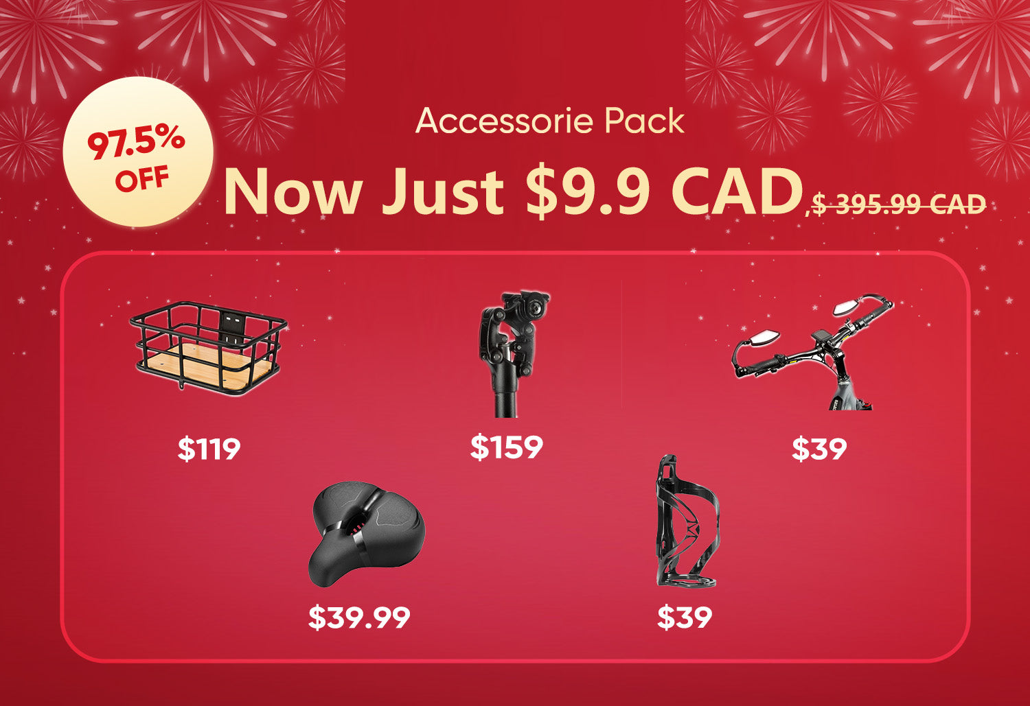 Receive Over $395CAD Worth of Accessories on Any Ebike